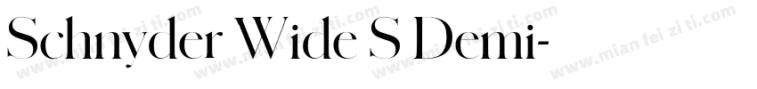 Schnyder Wide S Demi字体转换